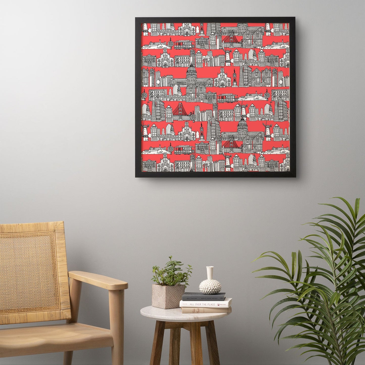Sharon Turner San Francisco Coral Framed Wall Art