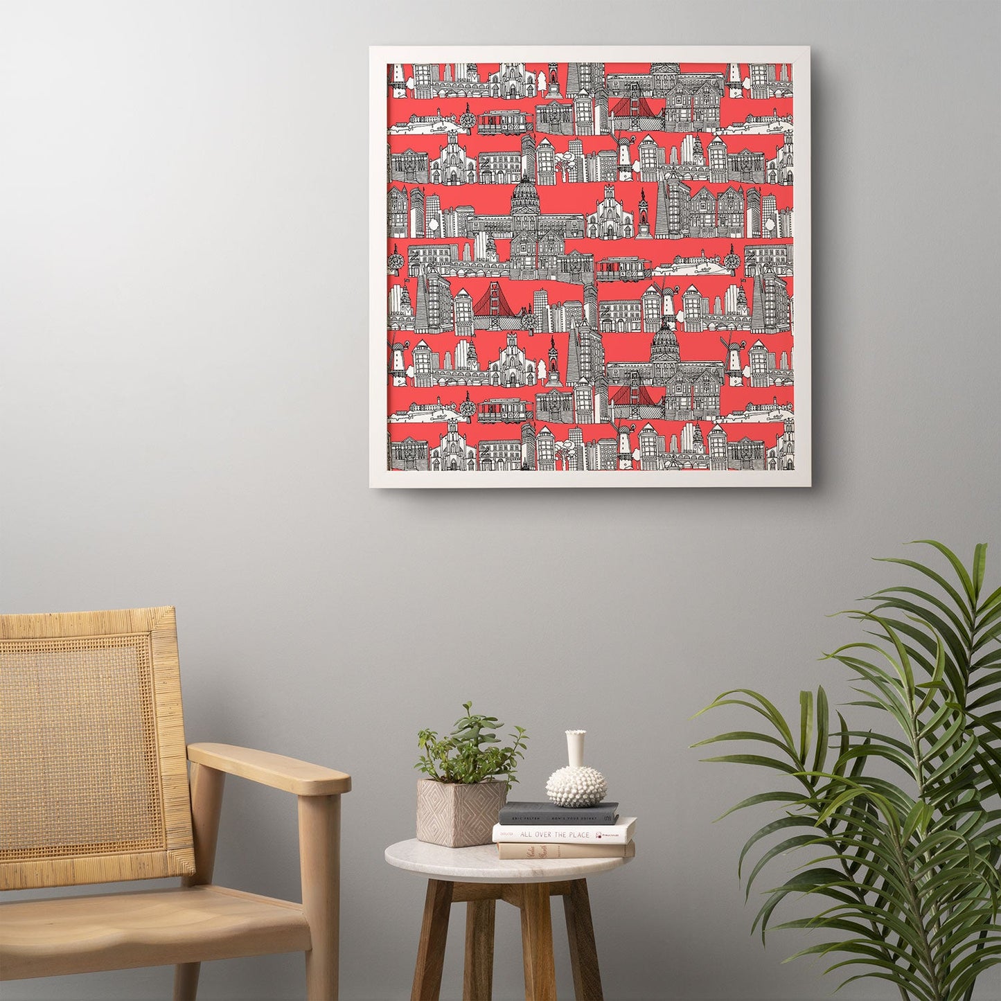 Sharon Turner San Francisco Coral Framed Wall Art