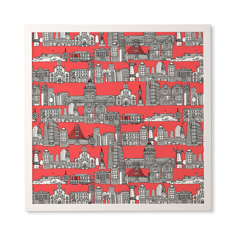 Sharon Turner San Francisco Coral Framed Wall Art