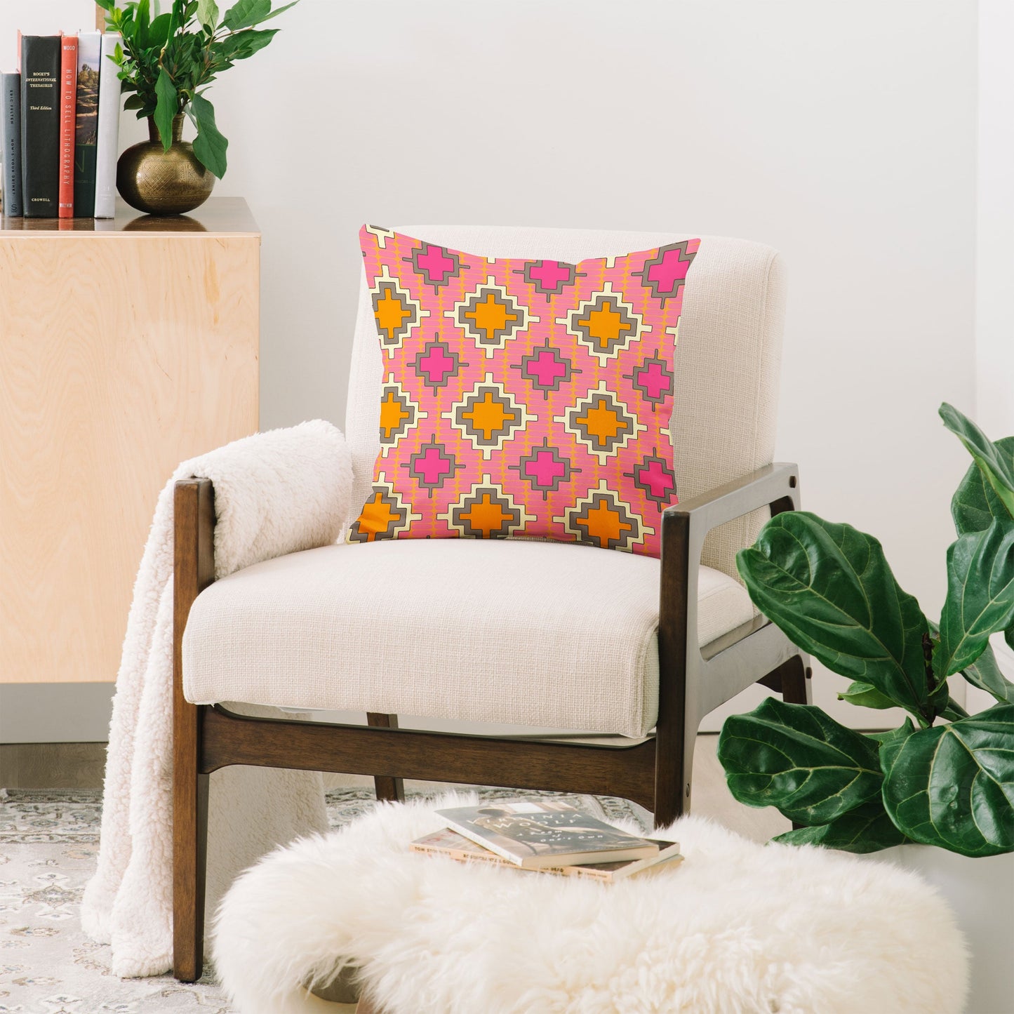 Sharon Turner Tangerine Kilim Throw Pillow