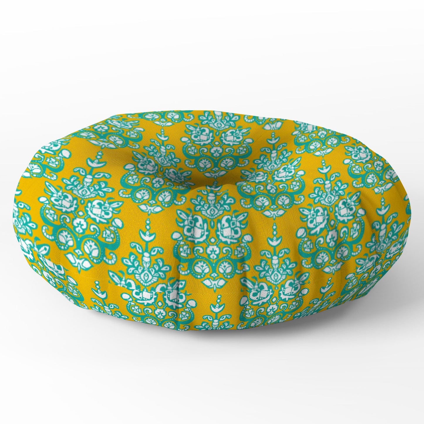 Sharon Turner Yasmita damask ikat Floor Pillow Round