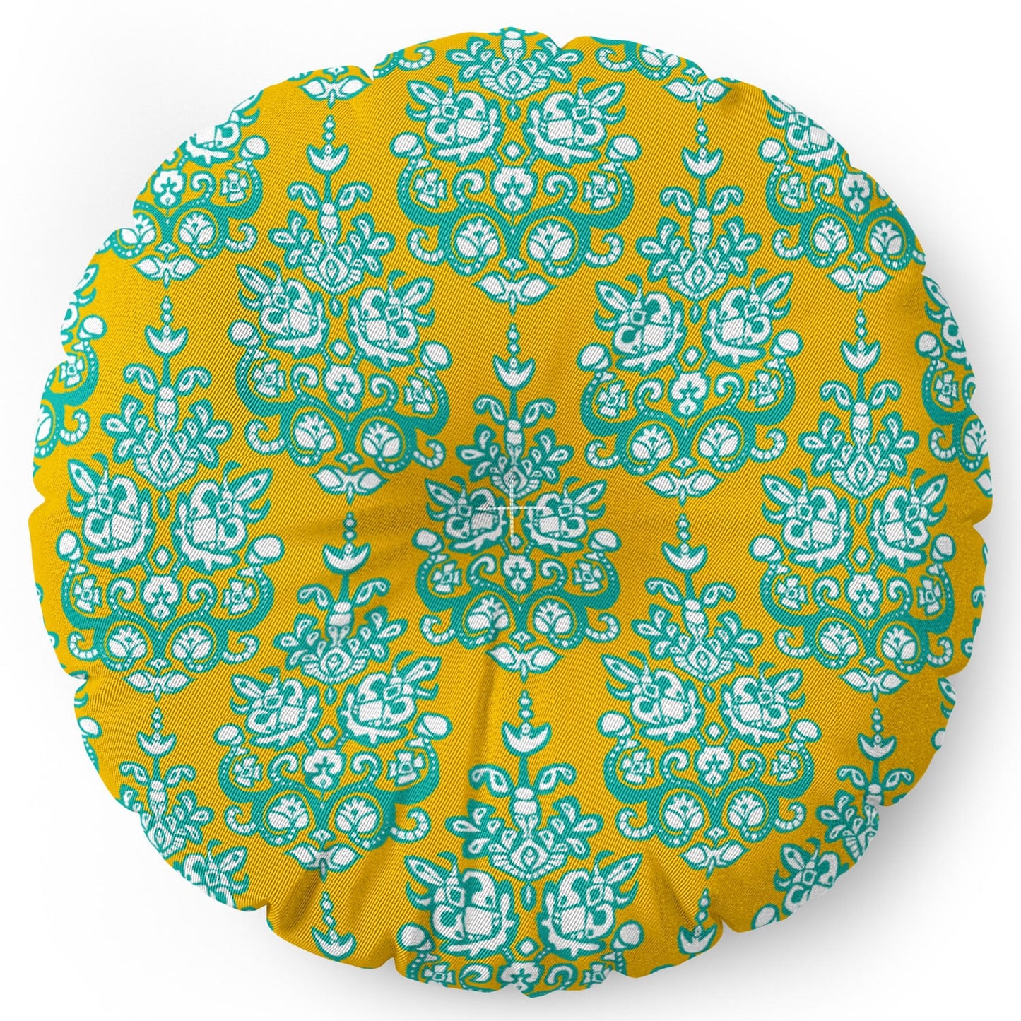 Sharon Turner Yasmita damask ikat Floor Pillow Round