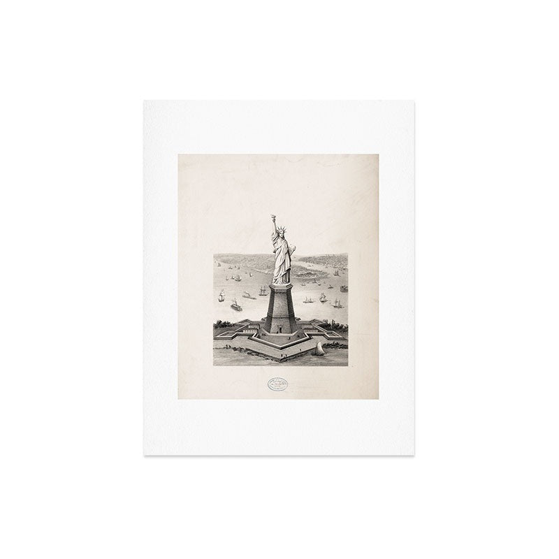 DENY Designs Vintage Lady Liberty Art Print