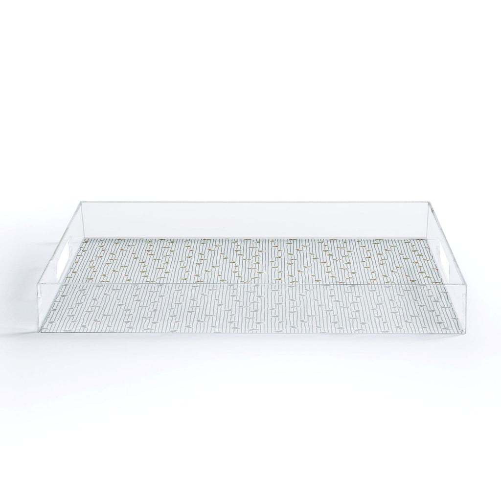 CoastL Studio Hand Drawn Holly Stripe Acrylic Tray