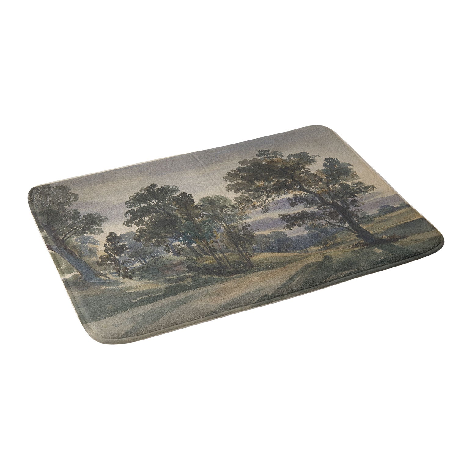 Shopability A Parkland View at Dusk Memory Foam Bath Mat