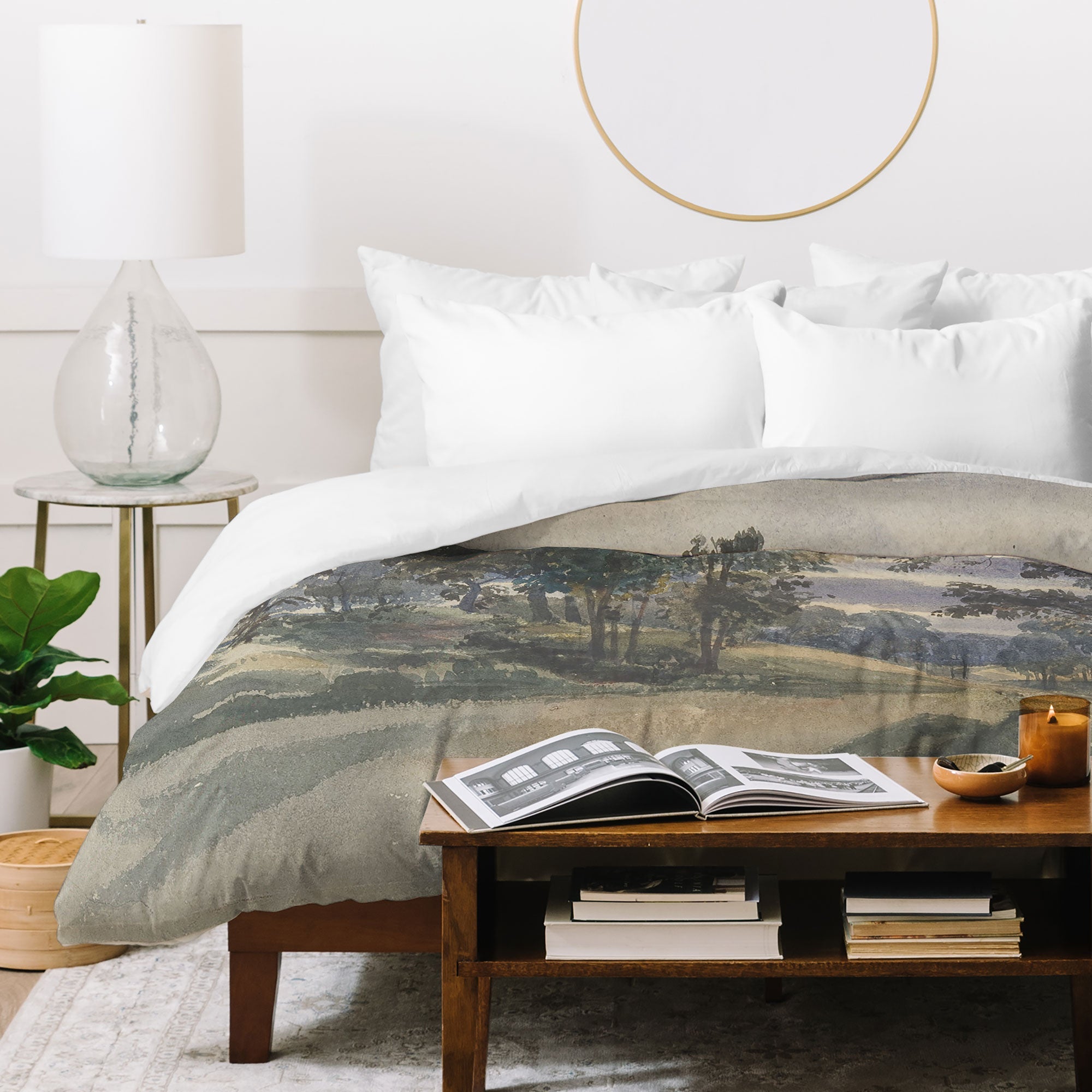 Shopability A Parkland View at Dusk Duvet Cover