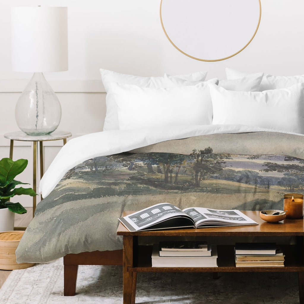 Shopability A Parkland View at Dusk Duvet Cover