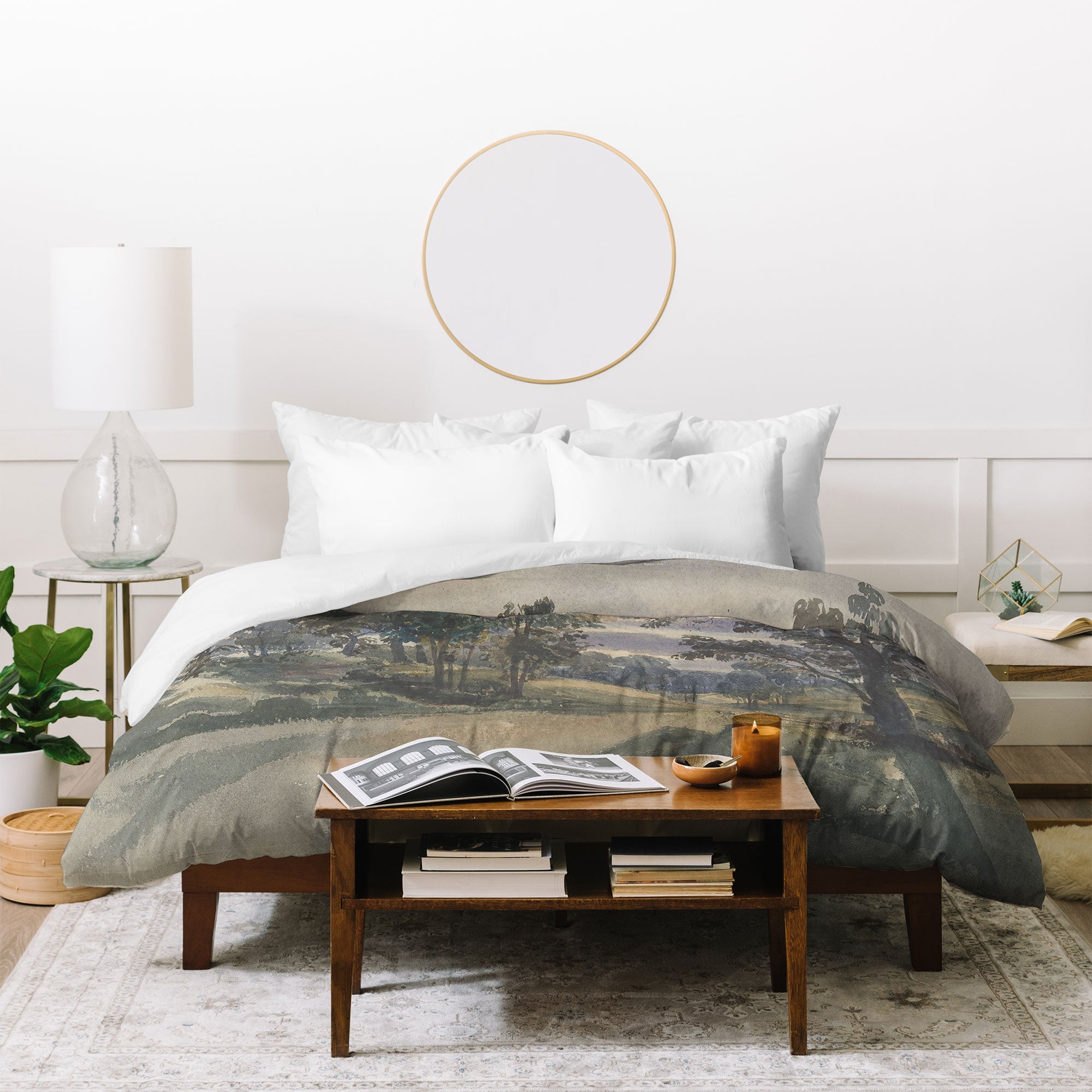 Shopability A Parkland View at Dusk Duvet Cover