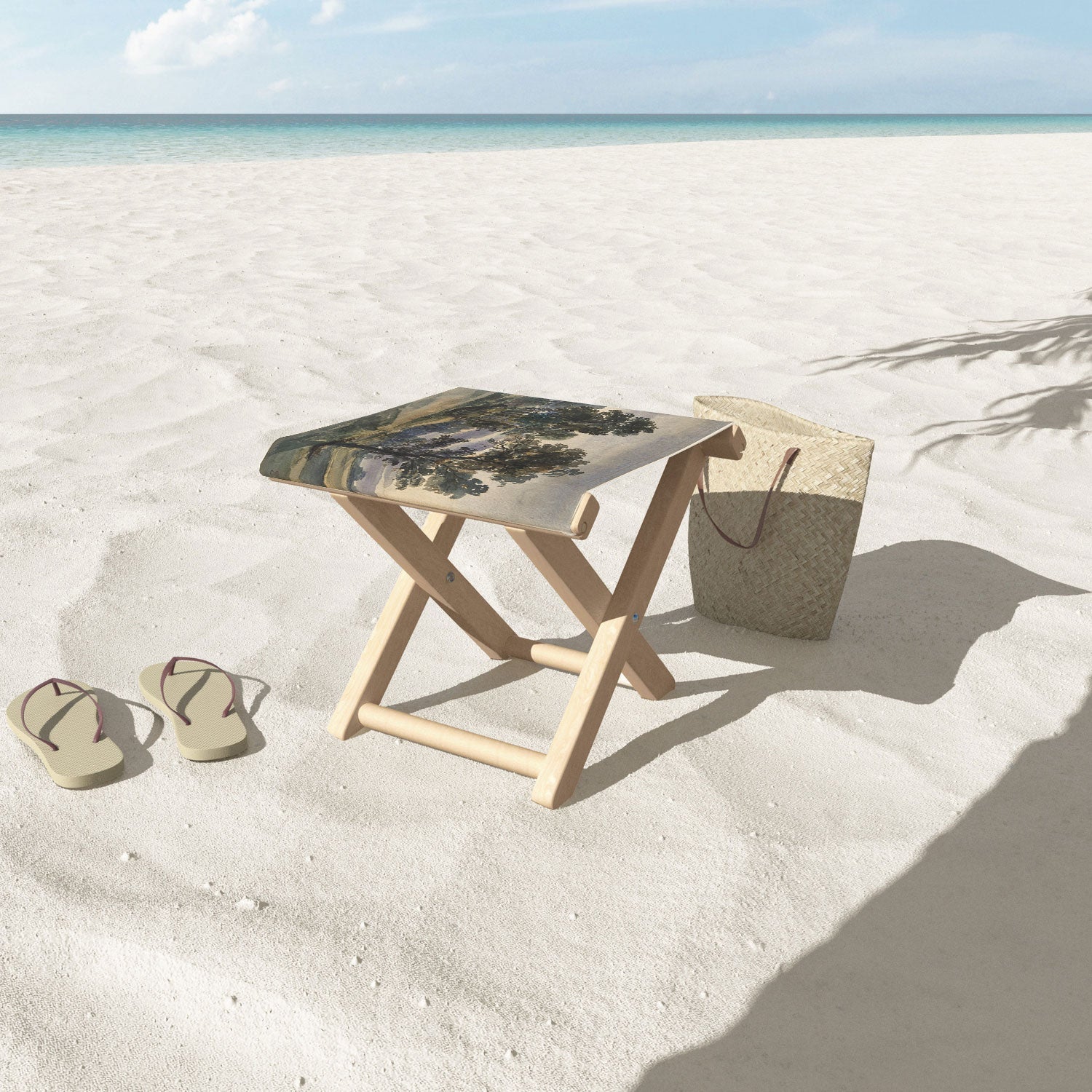 Shopability A Parkland View at Dusk Folding Stool