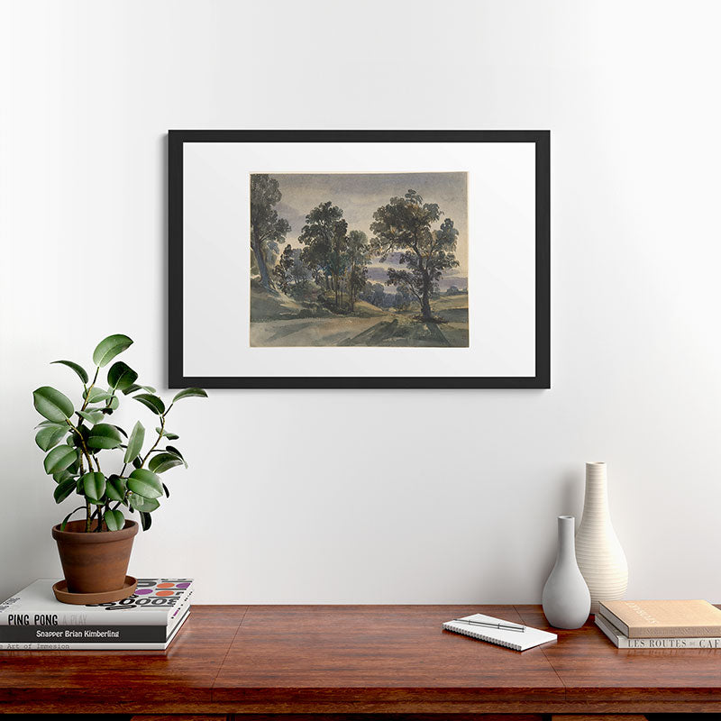 Shopability A Parkland View at Dusk Framed Art Print