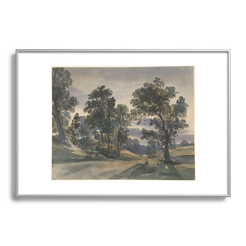 Shopability A Parkland View at Dusk Metal Framed Art Print