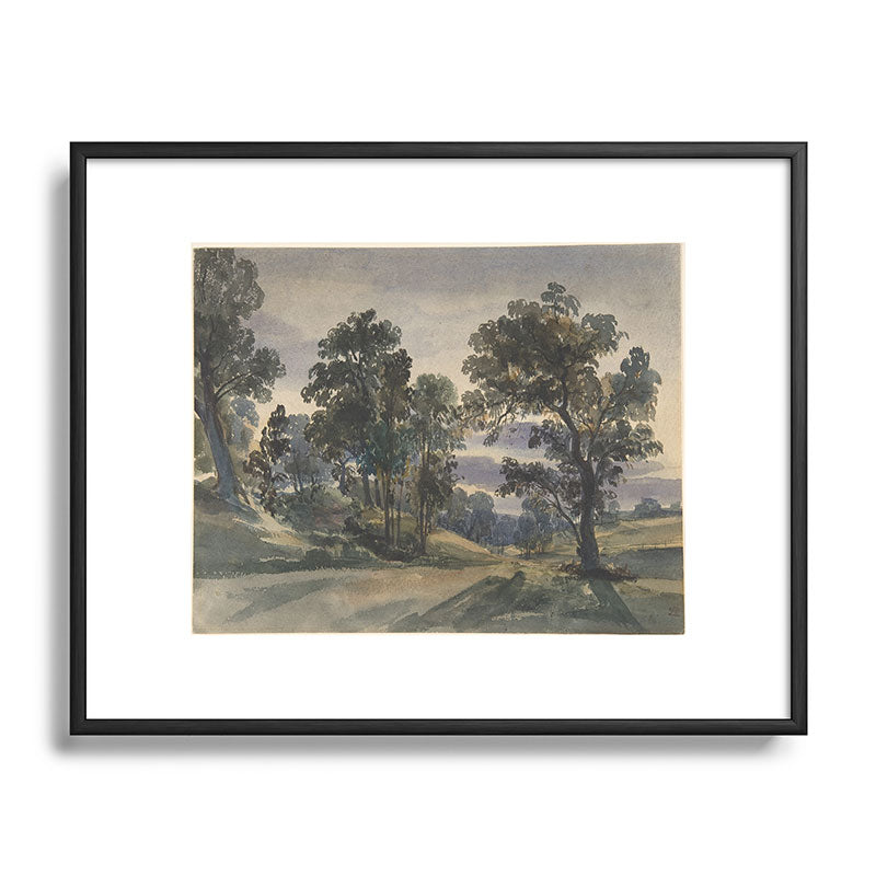 Shopability A Parkland View at Dusk Metal Framed Art Print
