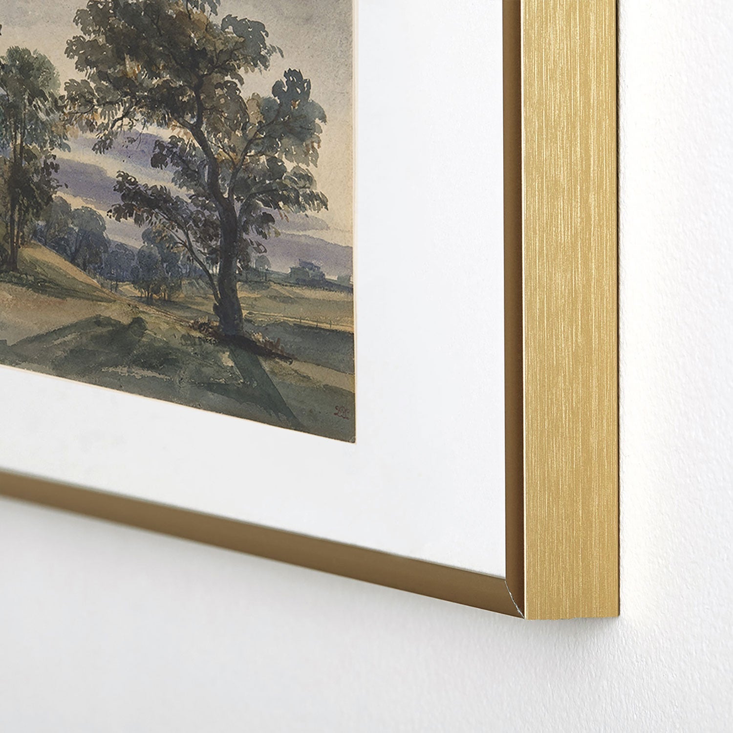 Shopability A Parkland View at Dusk Metal Framed Art Print
