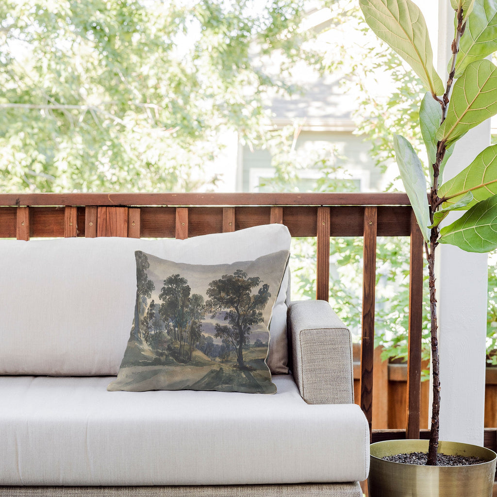 Shopability A Parkland View at Dusk Outdoor Throw Pillow