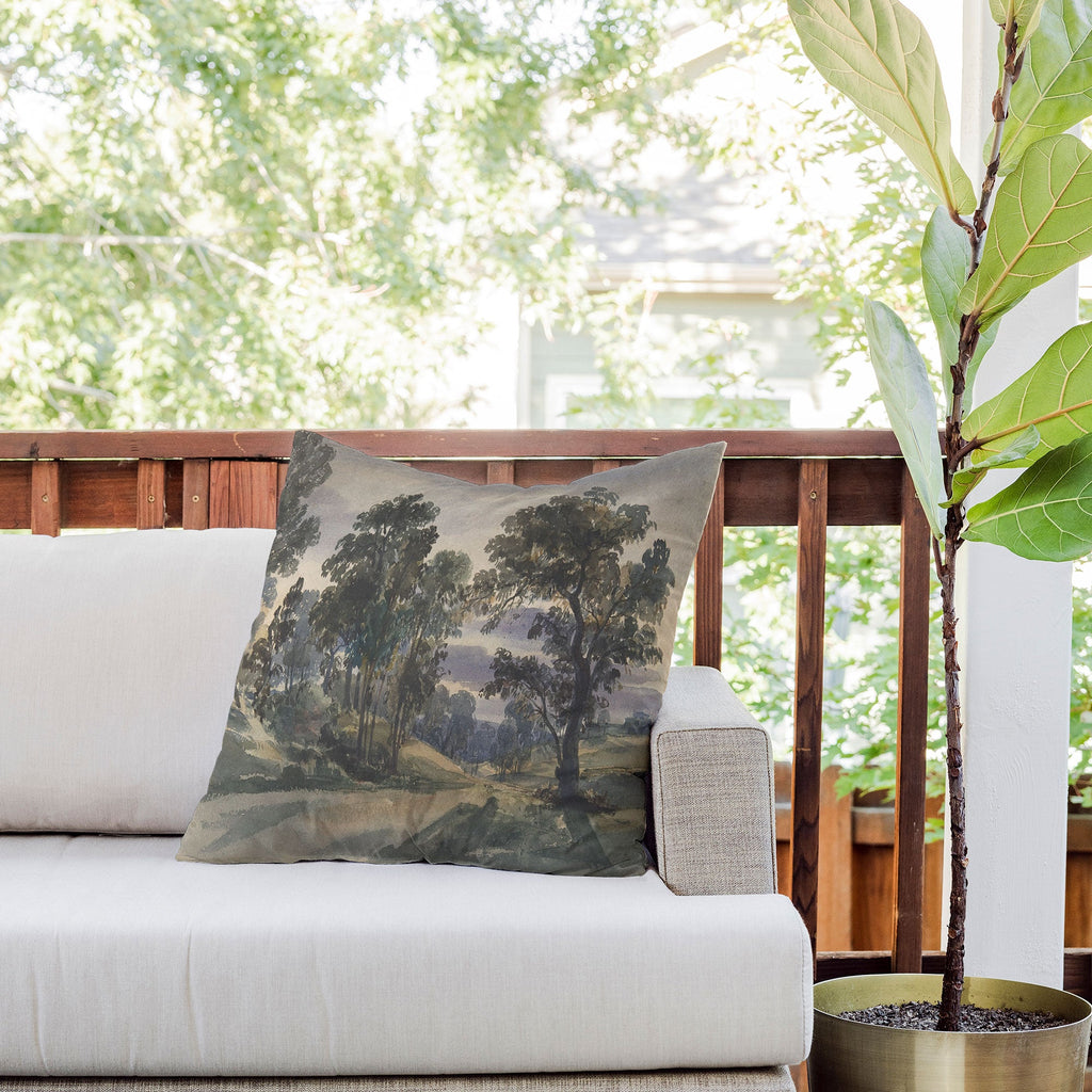 Shopability A Parkland View at Dusk Outdoor Throw Pillow