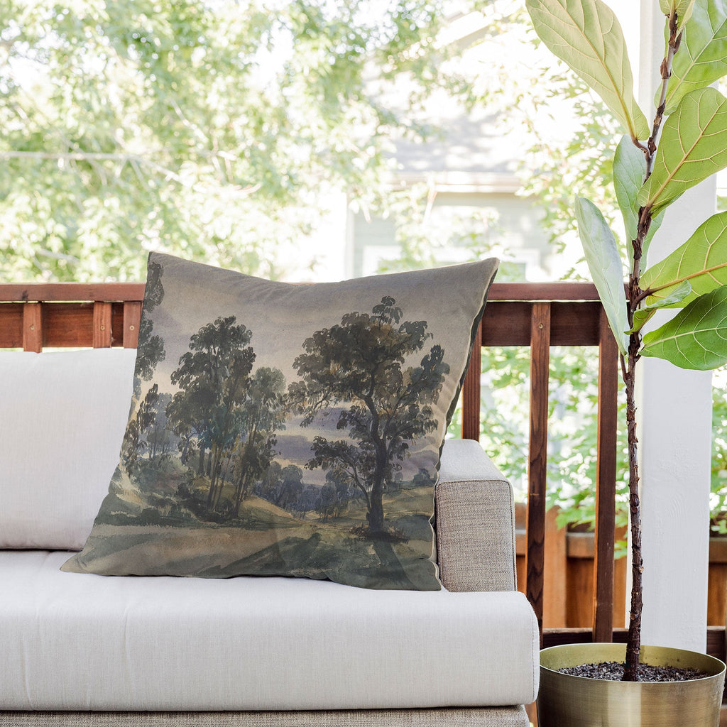 Shopability A Parkland View at Dusk Outdoor Throw Pillow