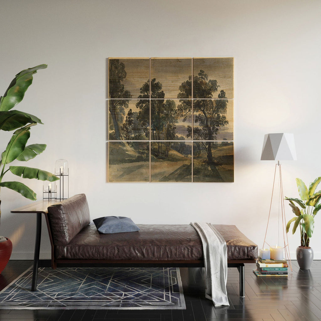 Shopability A Parkland View at Dusk Wood Wall Mural