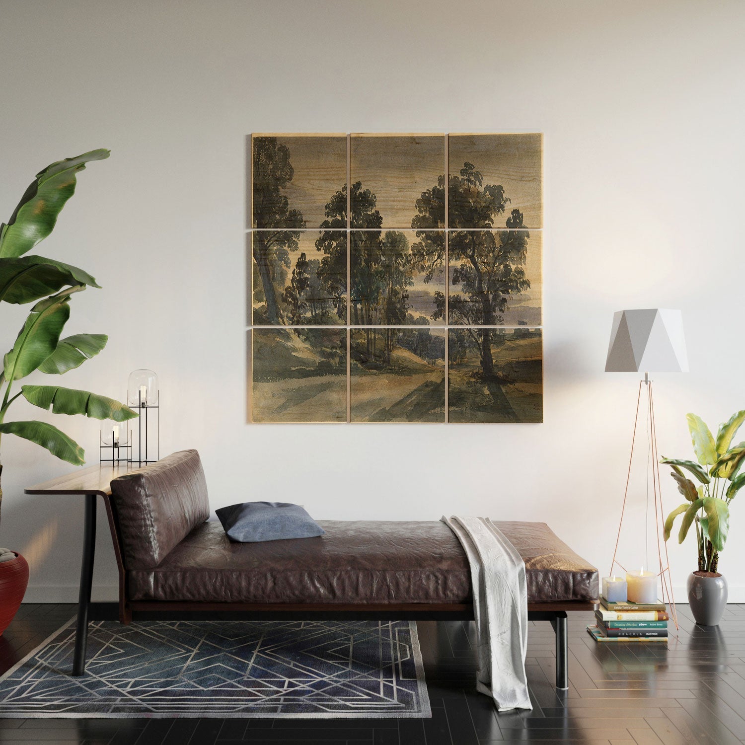 Shopability A Parkland View at Dusk Wood Wall Mural