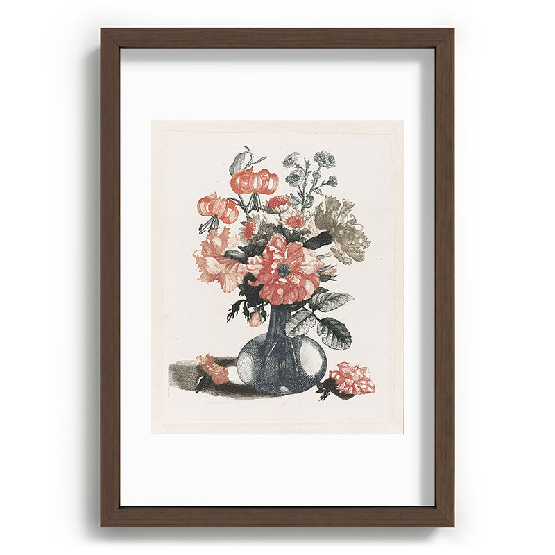 Shopability Five Prints of Flowers in Vase Recessed Framing Rectangle