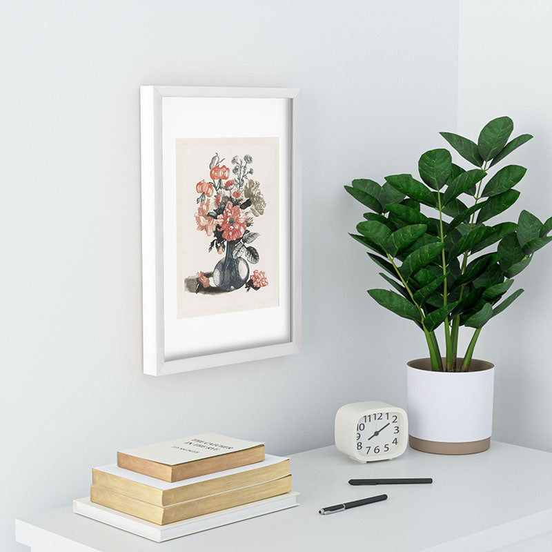 Shopability Five Prints of Flowers in Vase Recessed Framing Rectangle
