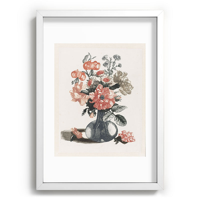 Shopability Five Prints of Flowers in Vase Recessed Framing Rectangle