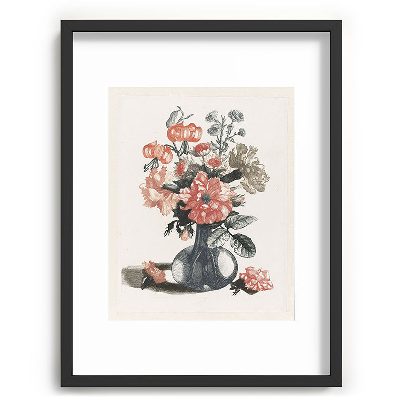 Shopability Five Prints of Flowers in Vase Recessed Framing Rectangle