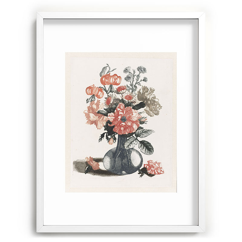 Shopability Five Prints of Flowers in Vase Recessed Framing Rectangle