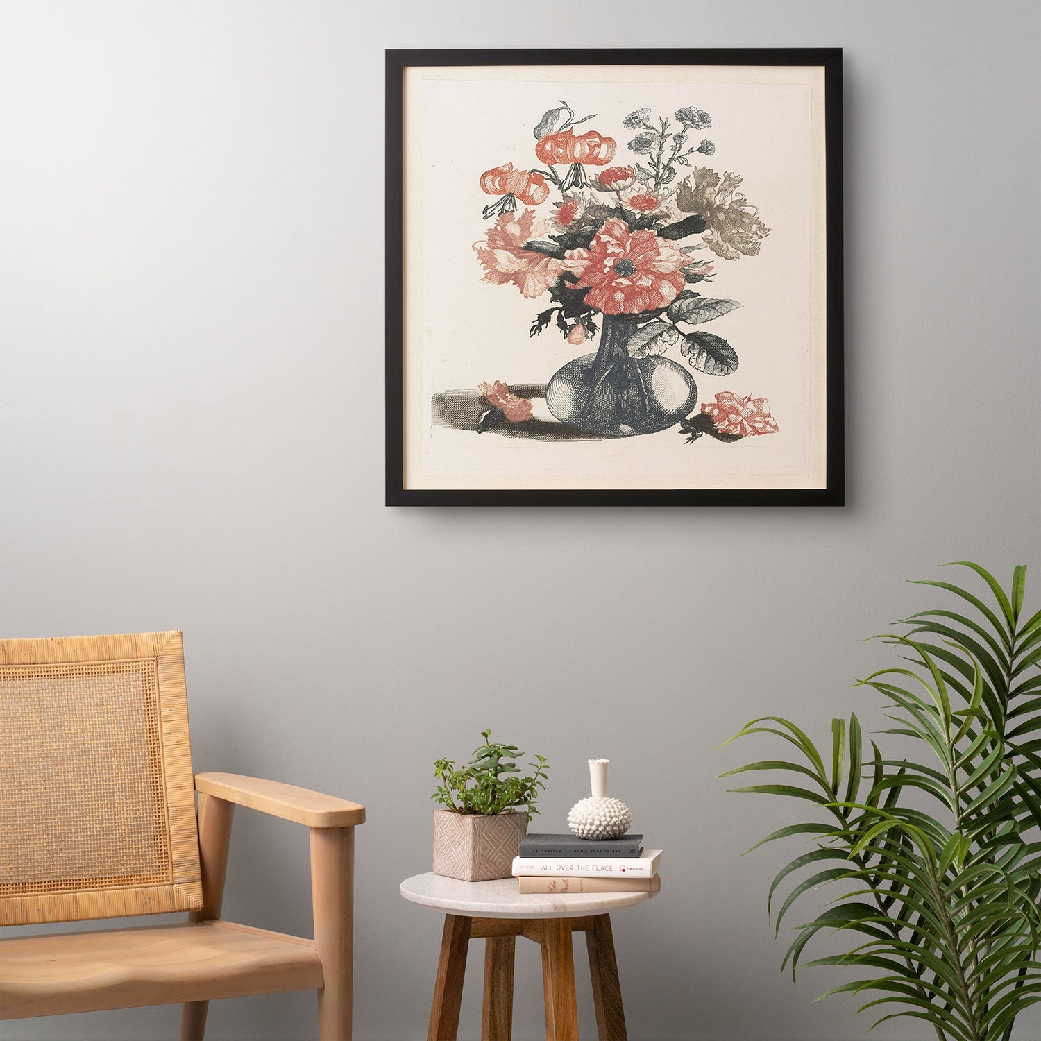 Shopability Five Prints of Flowers in Vase Framed Wall Art