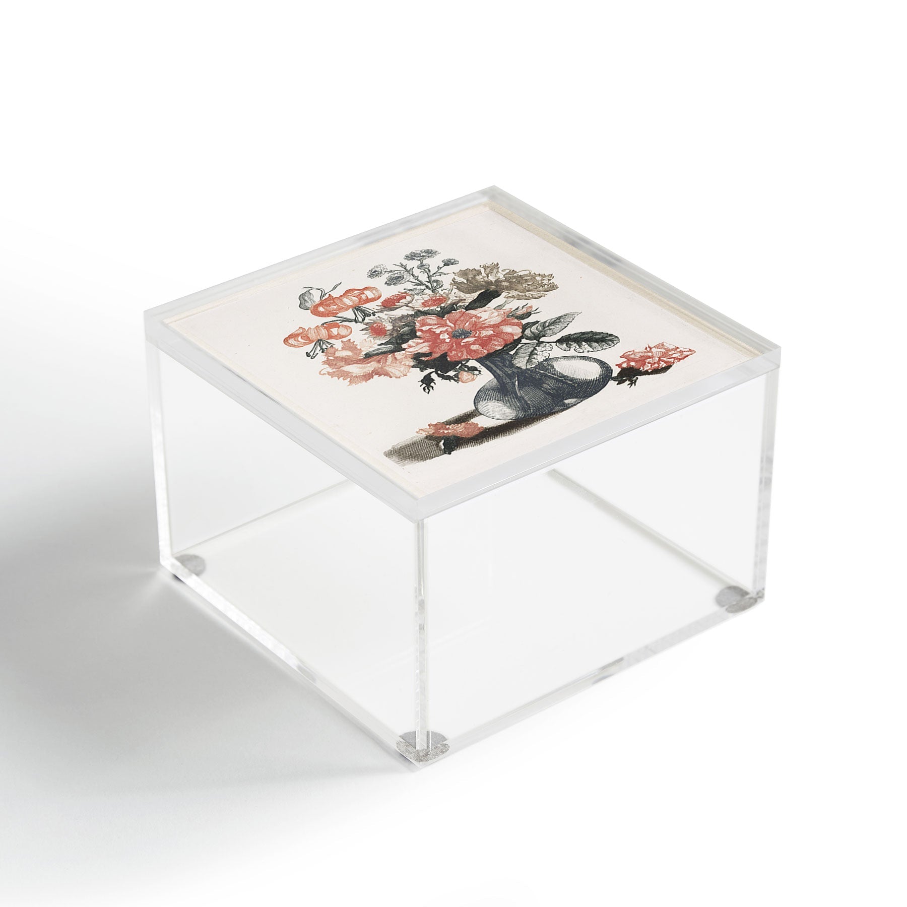 Shopability Five Prints of Flowers in Vase Acrylic Box