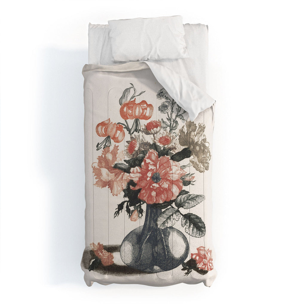 Shopability Five Prints of Flowers in Vase Comforter