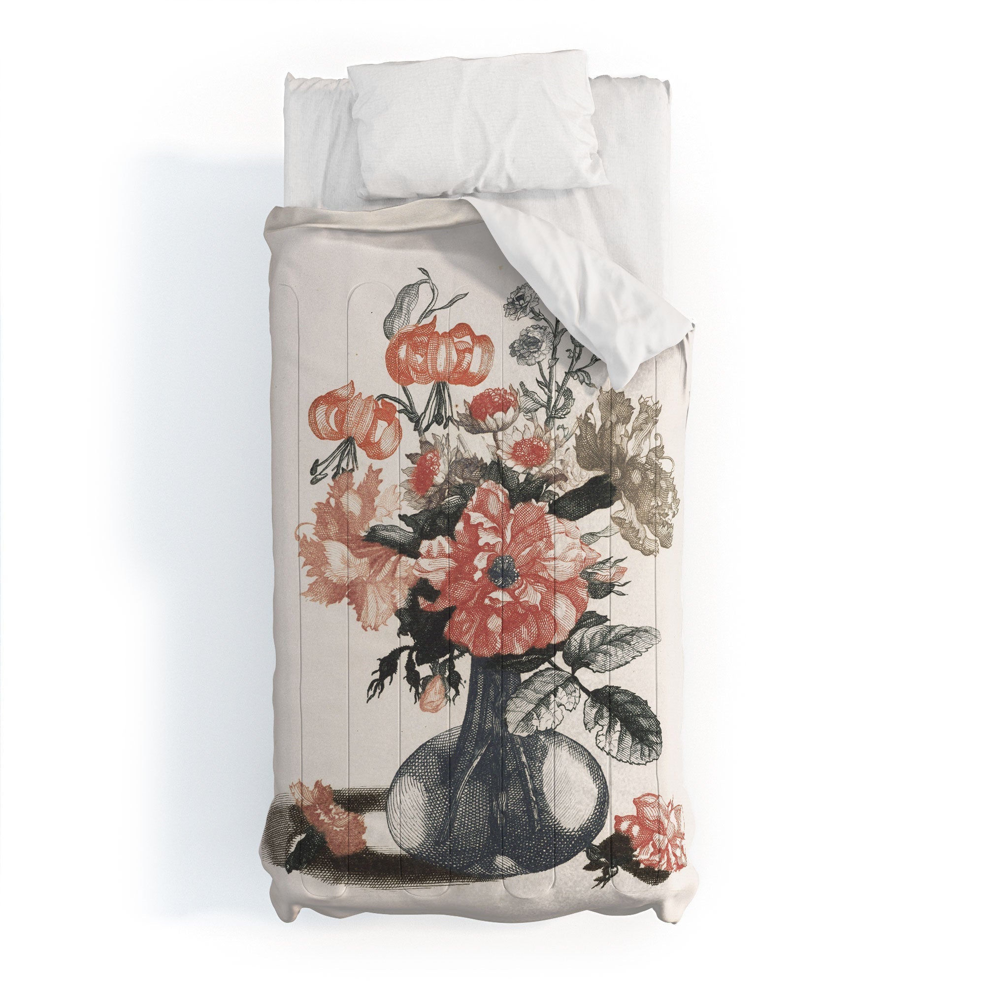 Shopability Five Prints of Flowers in Vase Comforter