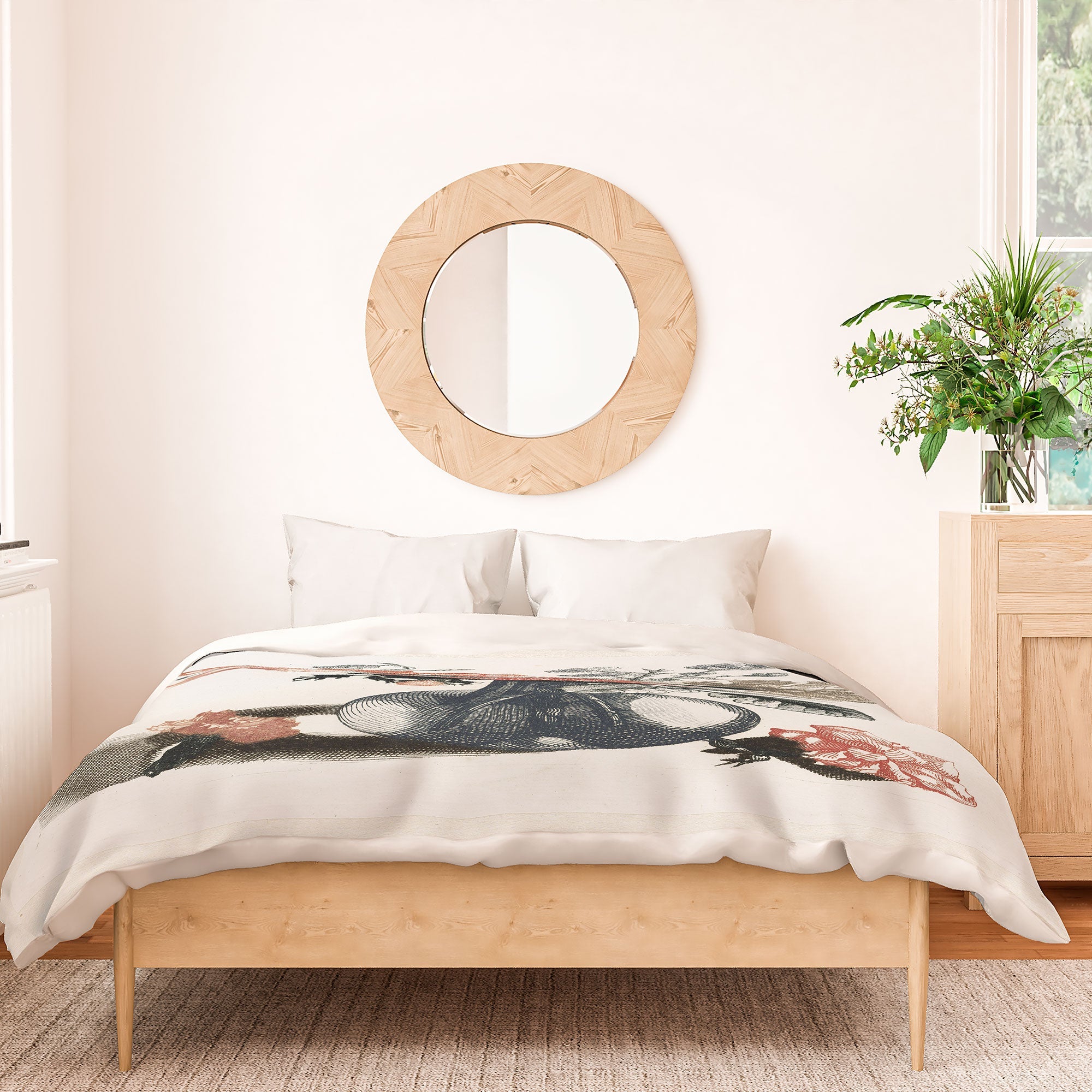 Shopability Five Prints of Flowers in Vase Duvet Cover