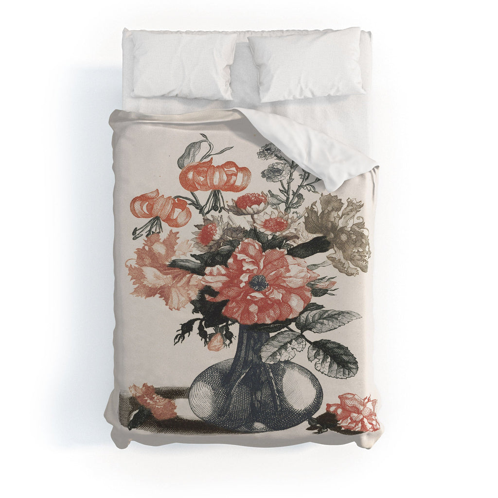 Shopability Five Prints of Flowers in Vase Duvet Cover