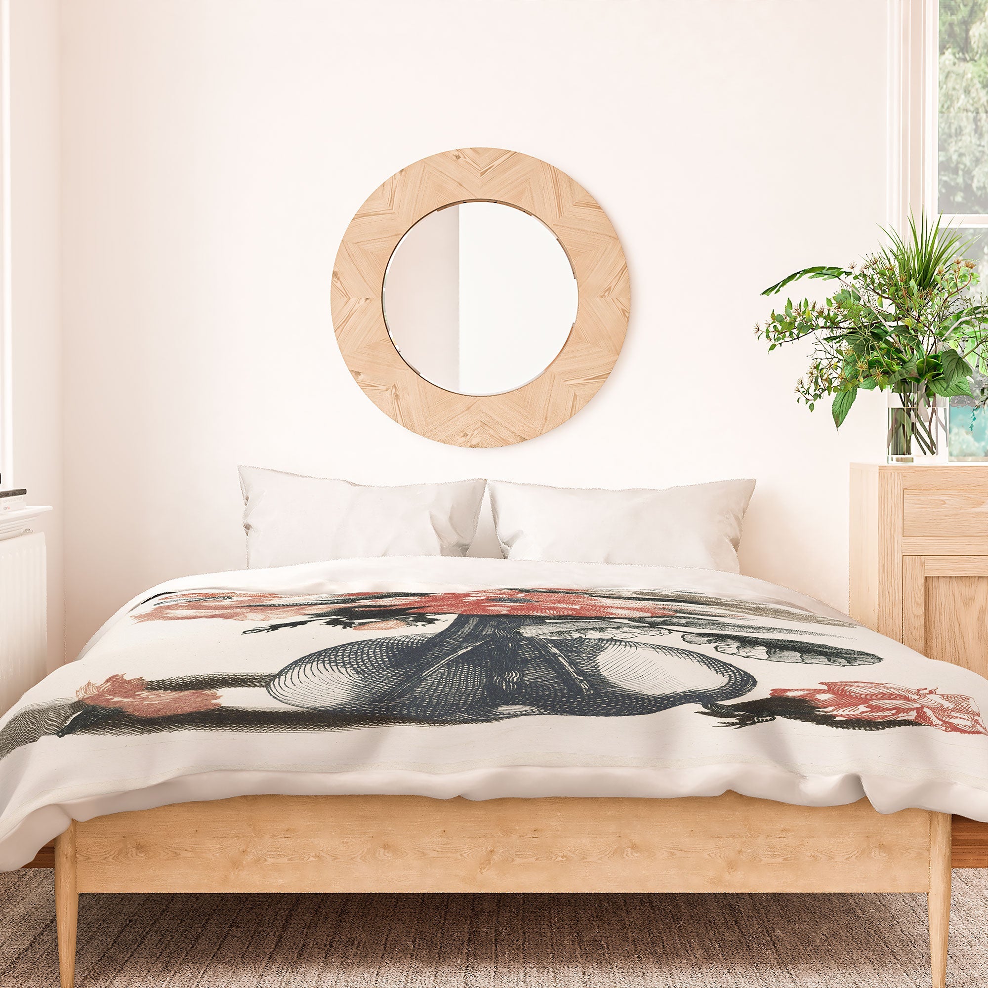 Shopability Five Prints of Flowers in Vase Duvet Cover