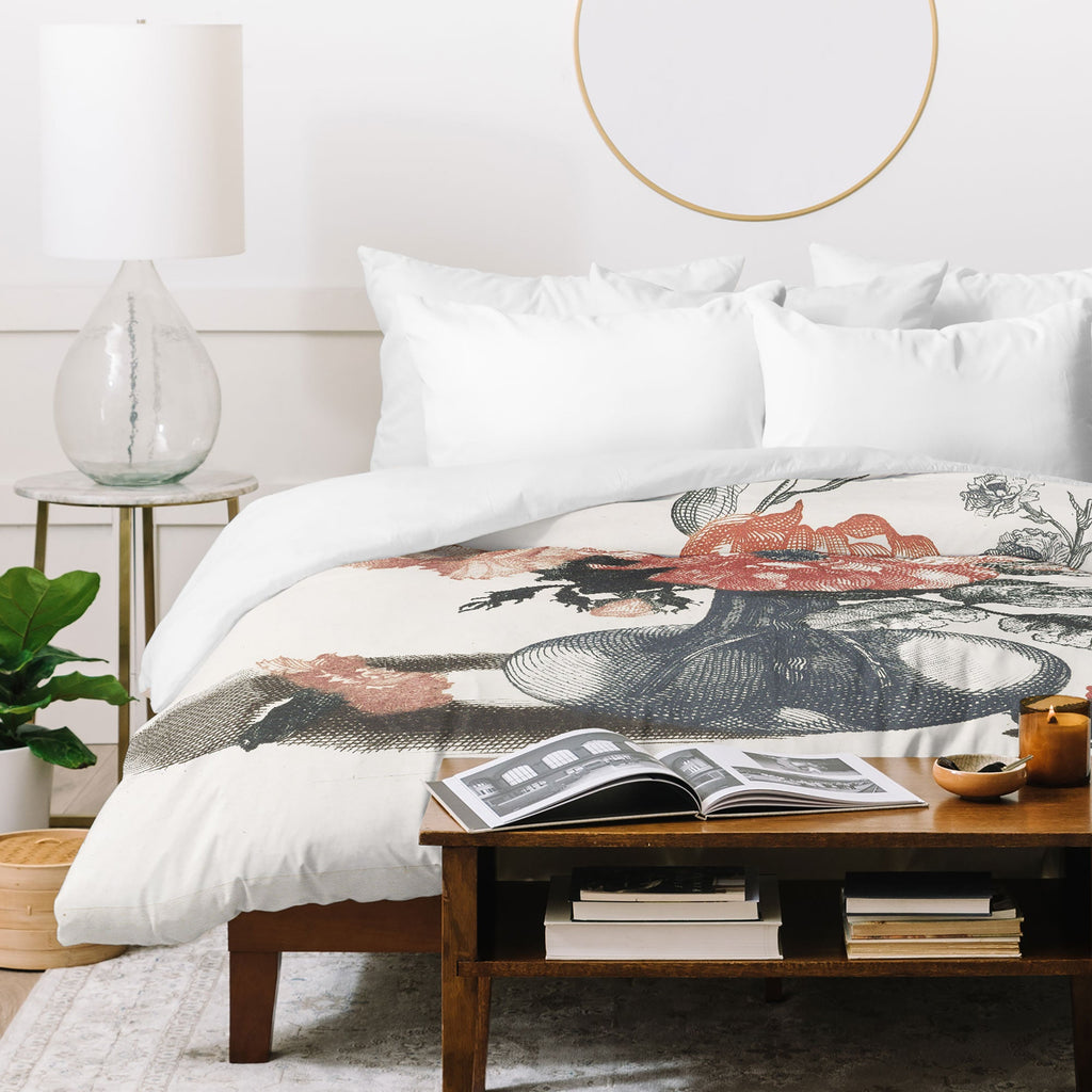 Shopability Five Prints of Flowers in Vase Duvet Cover