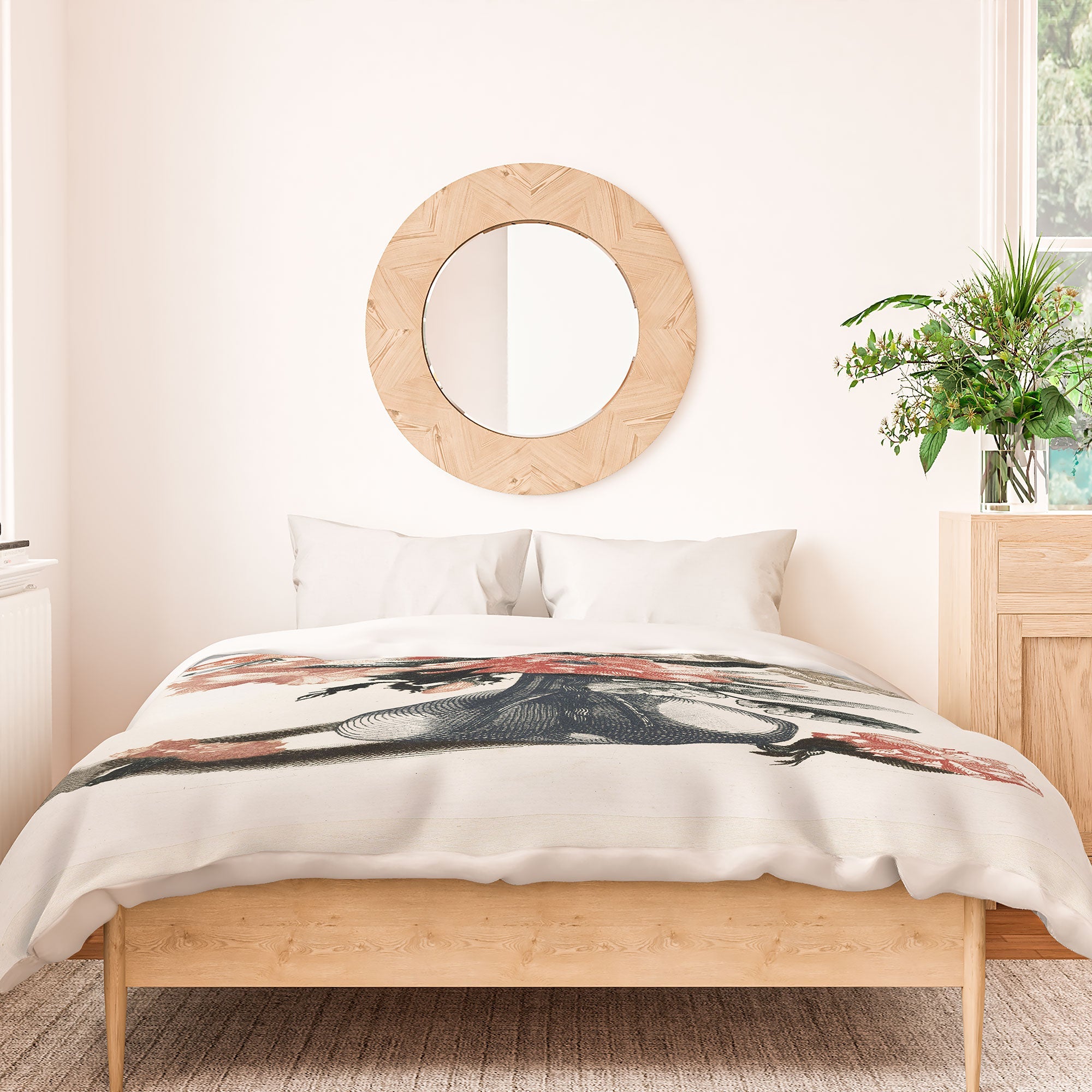 Shopability Five Prints of Flowers in Vase Duvet Cover