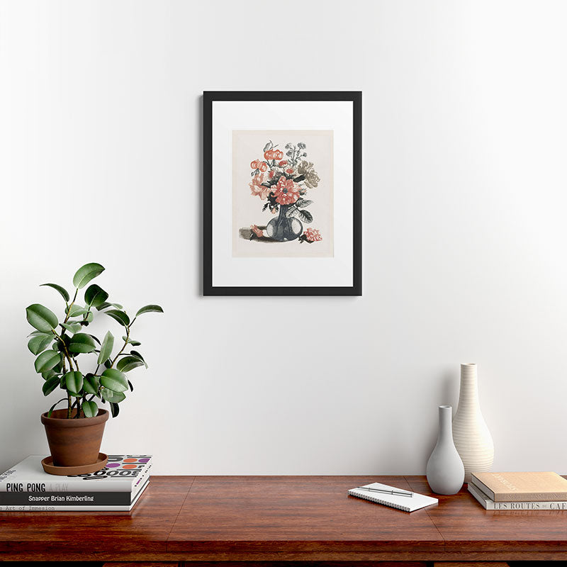 Shopability Five Prints of Flowers in Vase Framed Art Print