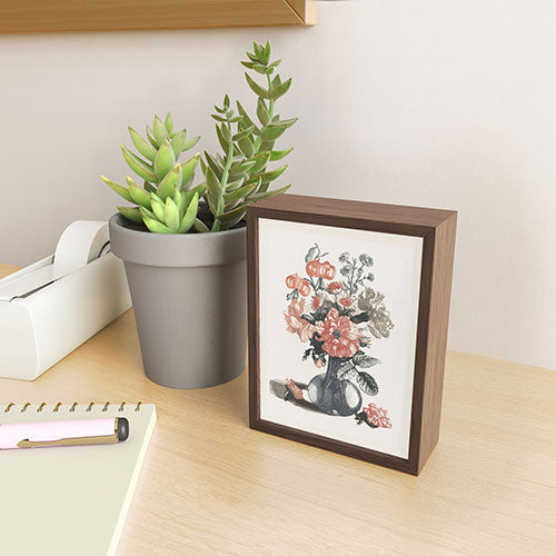 Shopability Five Prints of Flowers in Vase Framed Mini Art Print