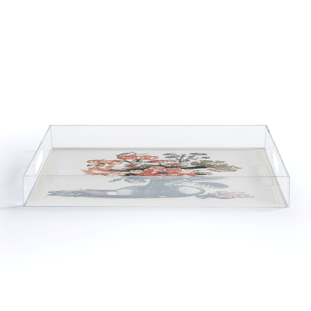 Shopability Five Prints of Flowers in Vase Acrylic Tray