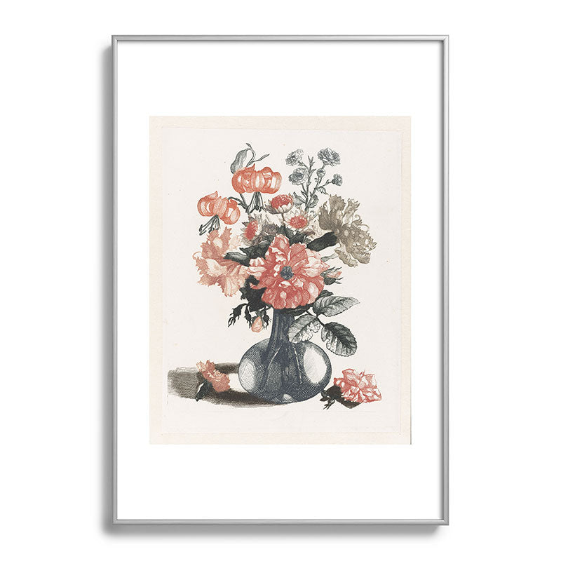 Shopability Five Prints of Flowers in Vase Metal Framed Art Print