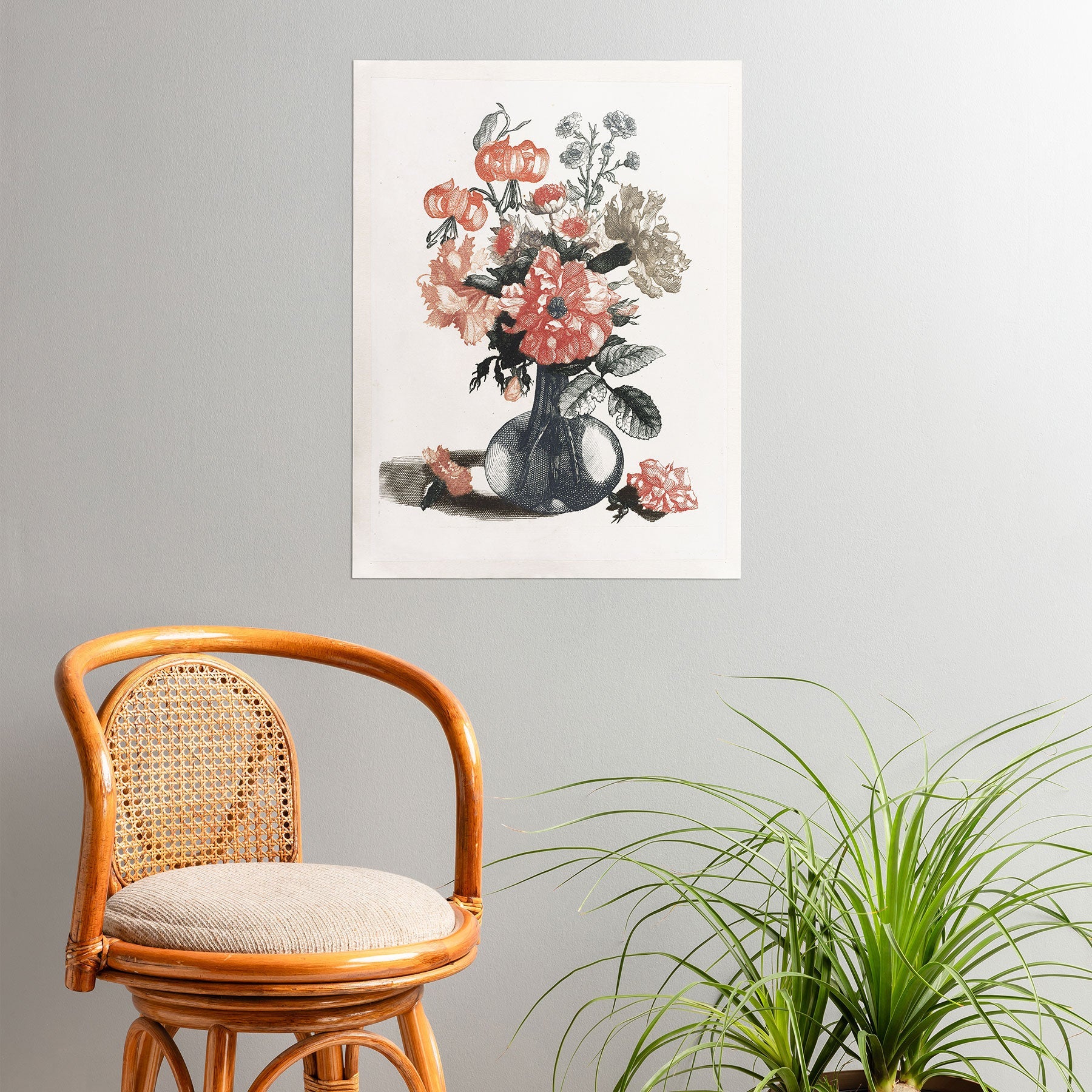 Shopability Five Prints of Flowers in Vase Poster