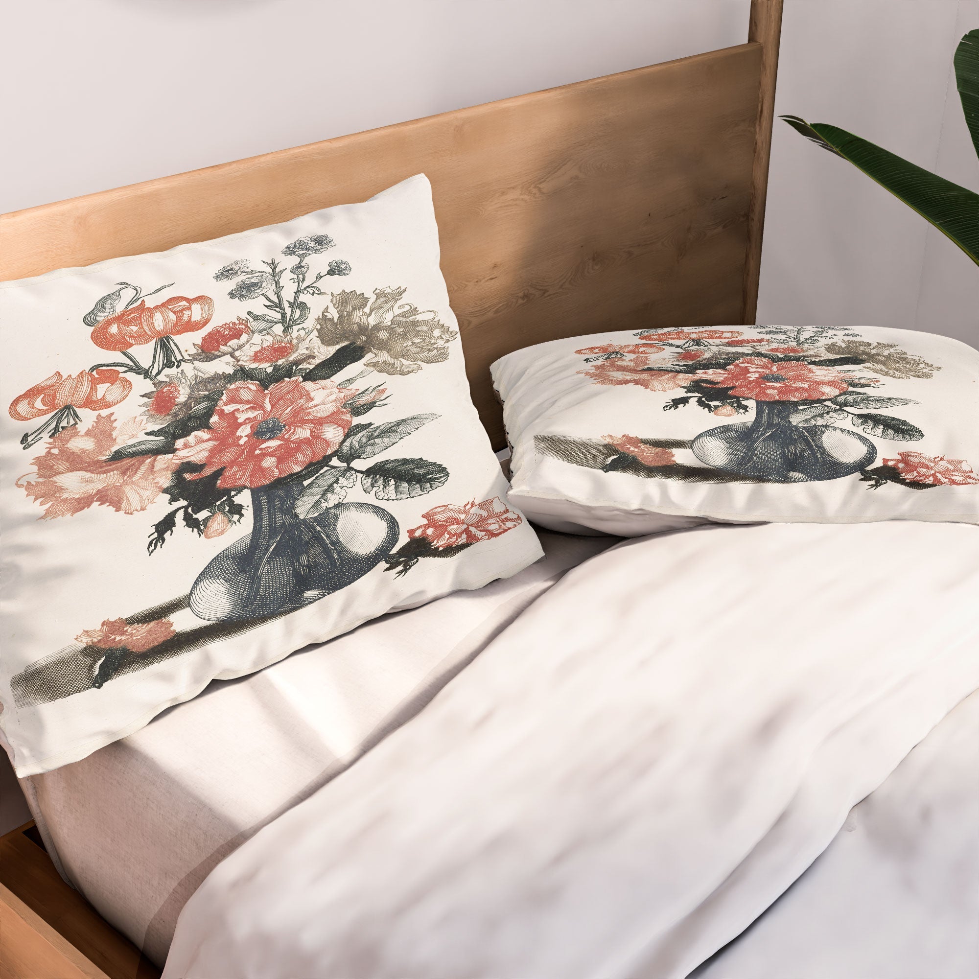 Shopability Five Prints of Flowers in Vase Pillow Shams