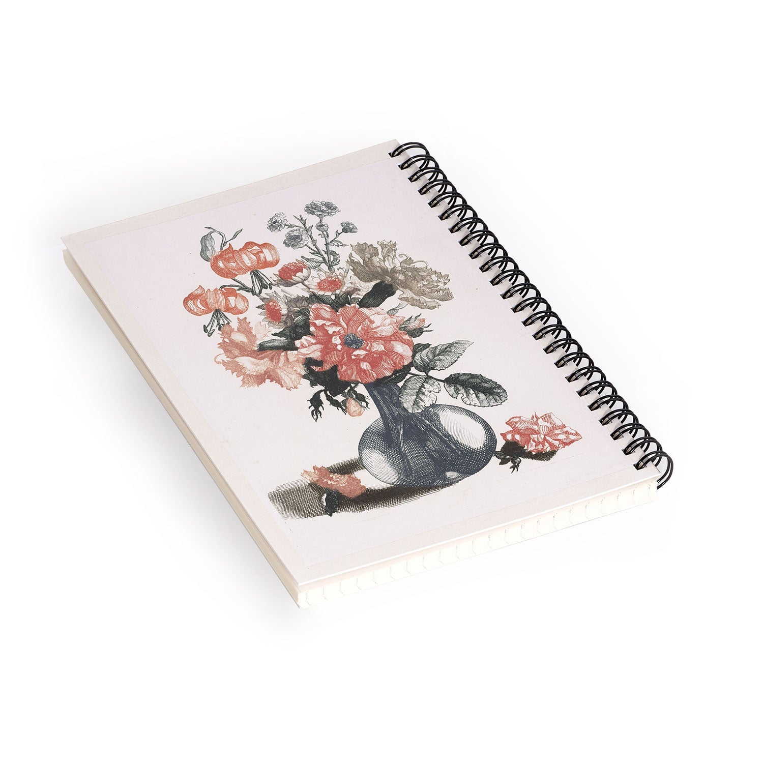 Shopability Five Prints of Flowers in Vase Spiral Notebook