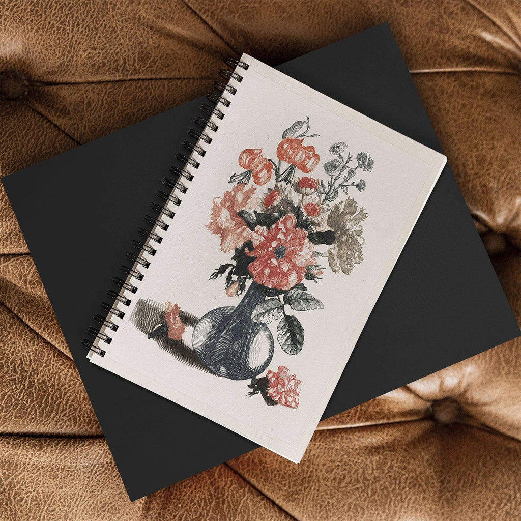 Shopability Five Prints of Flowers in Vase Spiral Notebook