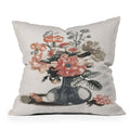 Shopability Five Prints of Flowers in Vase Outdoor Throw Pillow