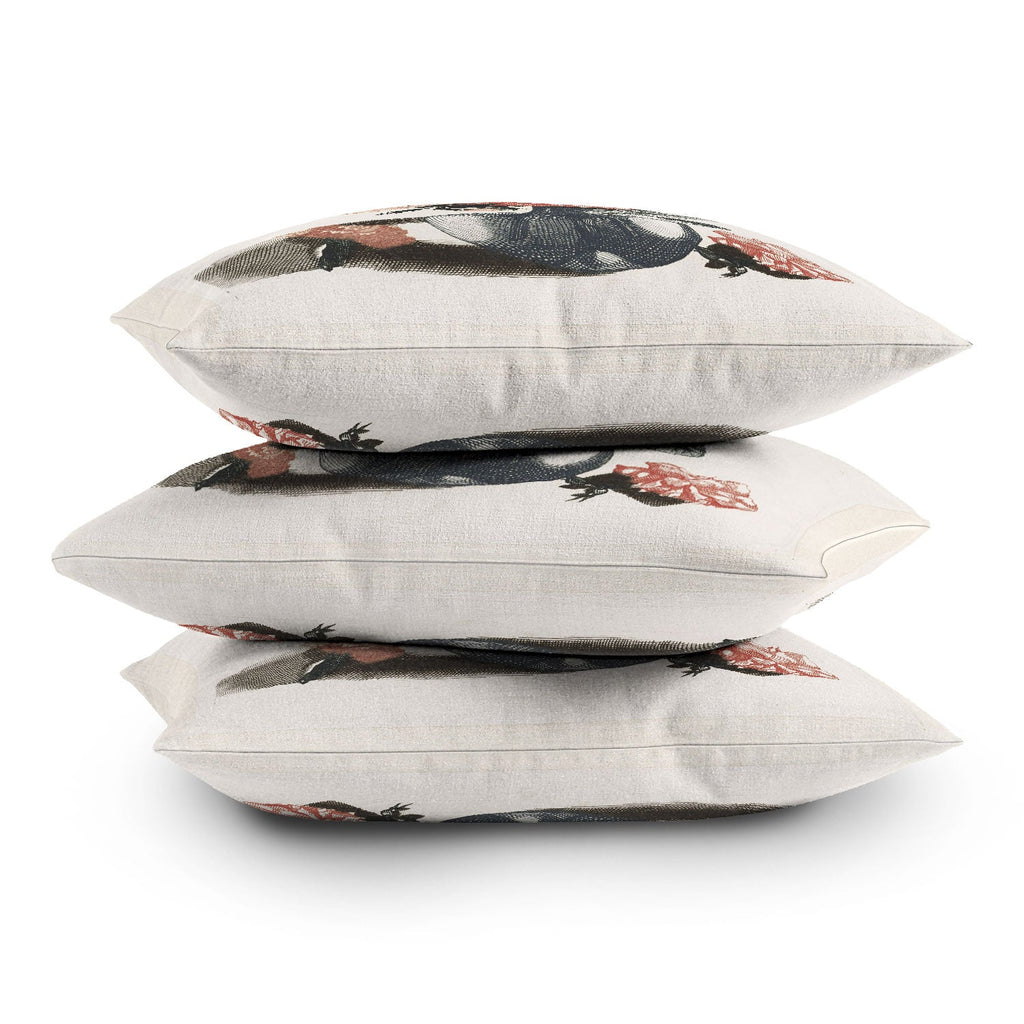 Shopability Five Prints of Flowers in Vase Throw Pillow