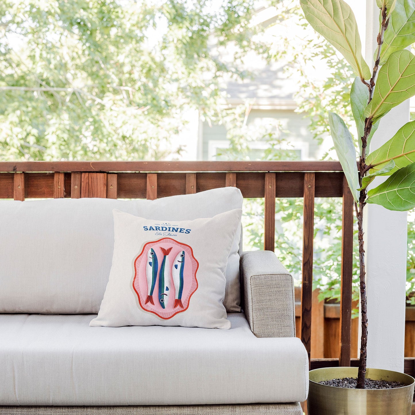 showmemars The Best Fish In Town Outdoor Throw Pillow