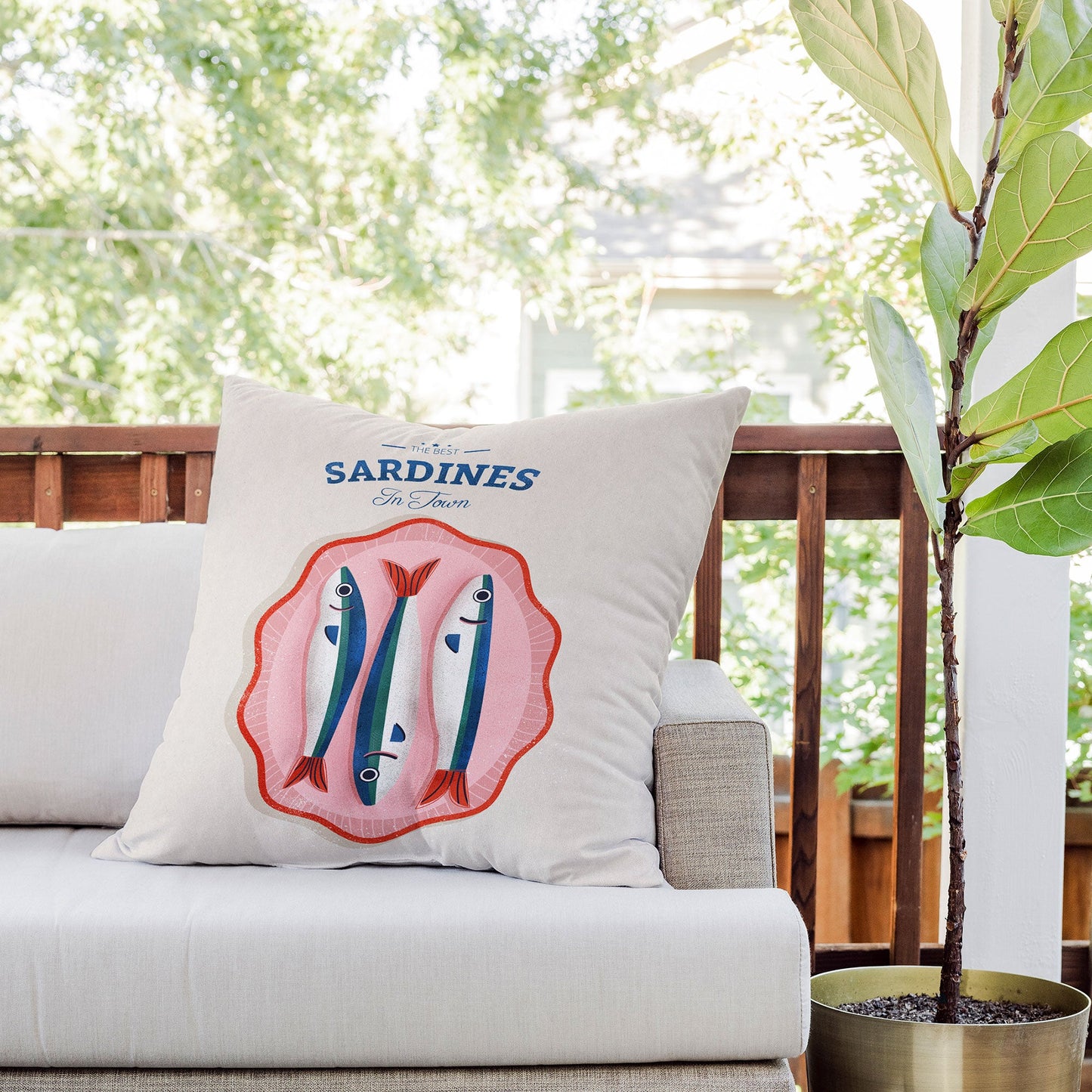 showmemars The Best Fish In Town Outdoor Throw Pillow