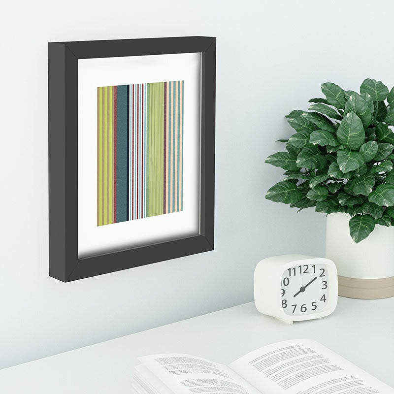 Marta Barragan Camarasa Colorful Stripe Delight Recessed Framing Rectangle