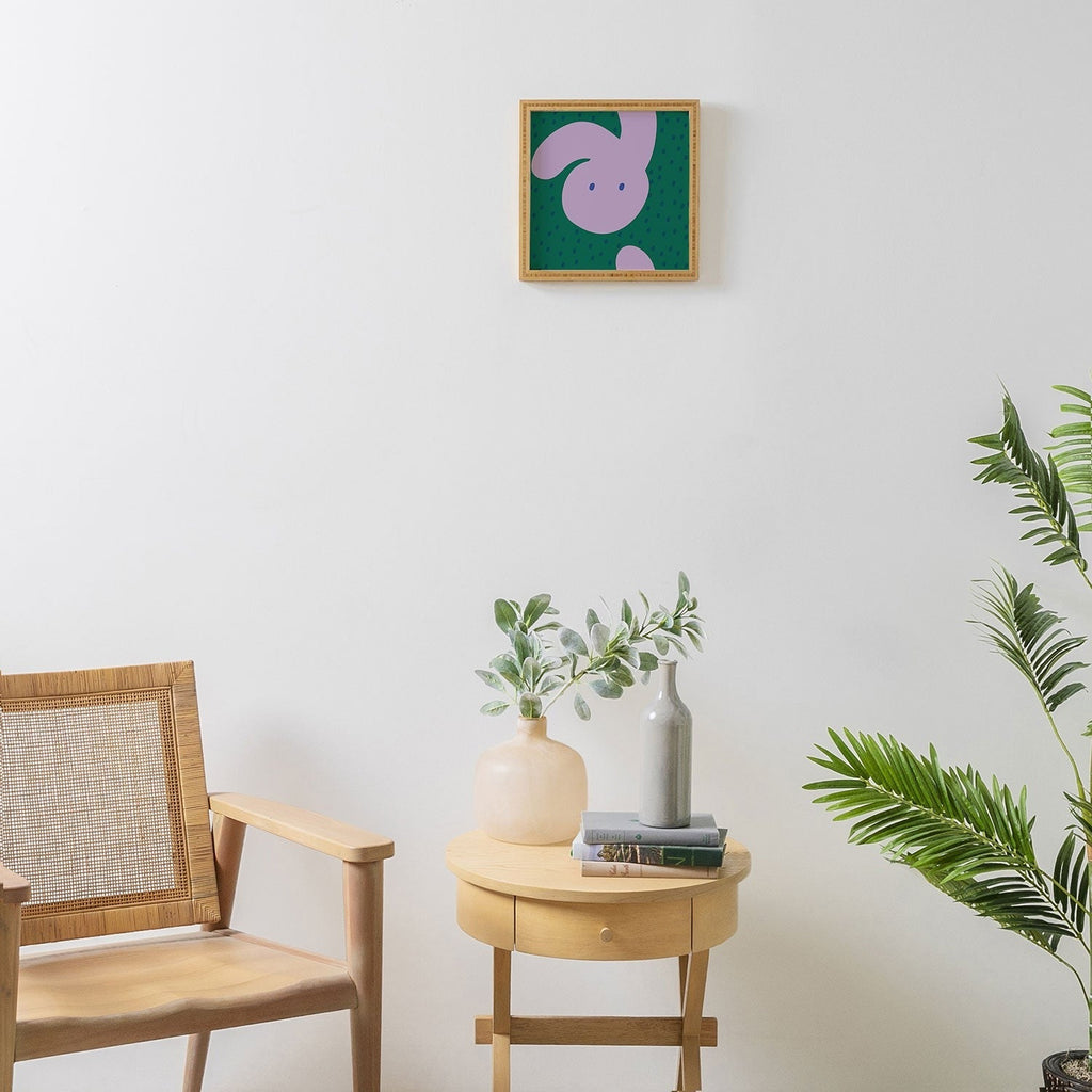 Camilla Foss Pebbles and Rabbit Framed Wall Art